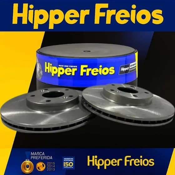 Par Discos de Freio Dianteiro para Civic e HR-V Original Hipper Freios 5 Furos Pista Ventilada