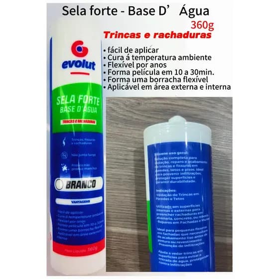 Silicone Sela Forte Base D" Água Branco 360g