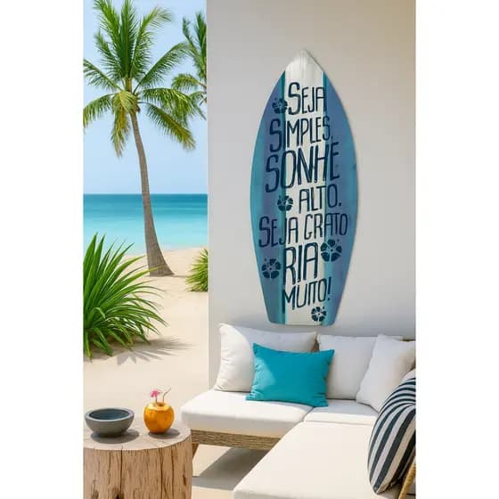 Quadro decorativo + MDF adesivado + Decoração + Praia