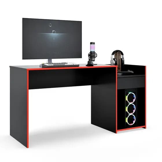 Escrivaninha Mesa de Computador Gamer Eros Design Moderno, Ampla e Perfeita para Setup Gamer Home Of