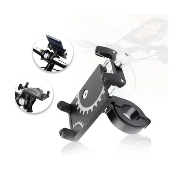 Suporte de Celular GPS Universal para Bike, Moto e Bicicleta - Alumínio Resistente e Ajustável-Lion