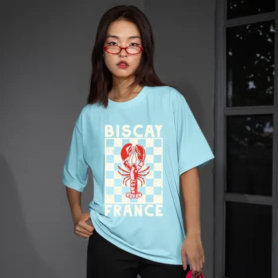 Camiseta Feminina Blusa Feminina Blusa Oversized Blusa Verão Camiseta Verão Camiseta Lagosta