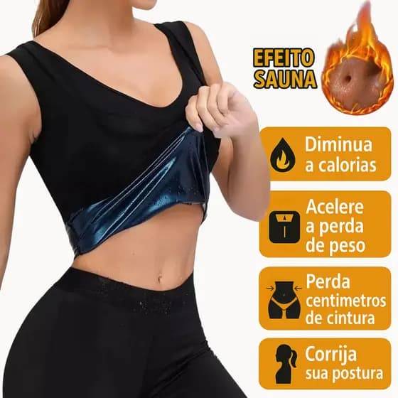 Camisa Térmica Cinta Modeladora Feminina Regata com Compressão