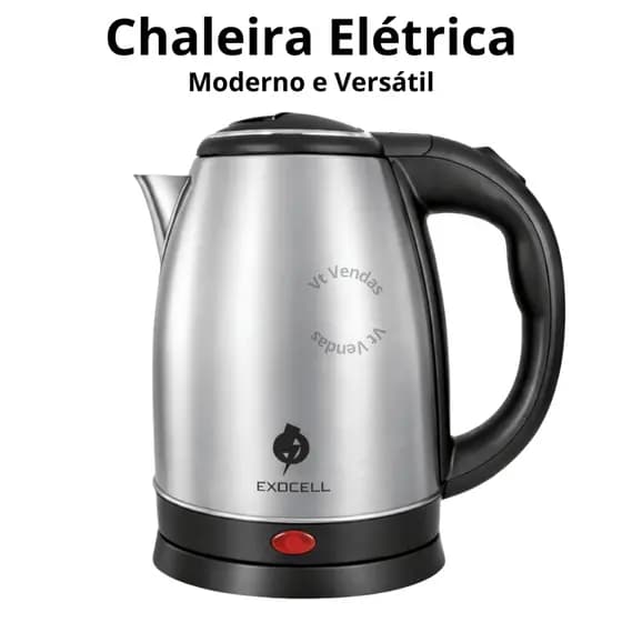 Chaleira Eletrica Inox Aquecimento Rapido Uso Domestico Duravel Pratica Ideal para Cozinha