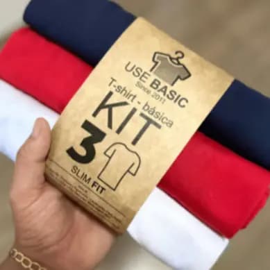 Camiseta Básica Lisa 4 Unidades Camisa Kit Cores Blusa 100% Algodão Premium
