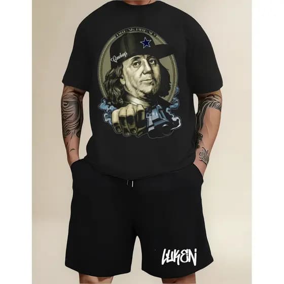 Kit Camiseta Short Moletom Conjunto Benjamin