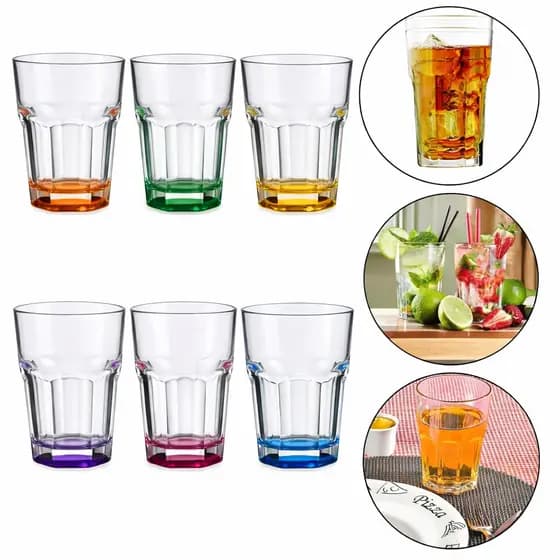 Conjunto 6 Copos de Vidros para Shot Allure Colorido 50ml