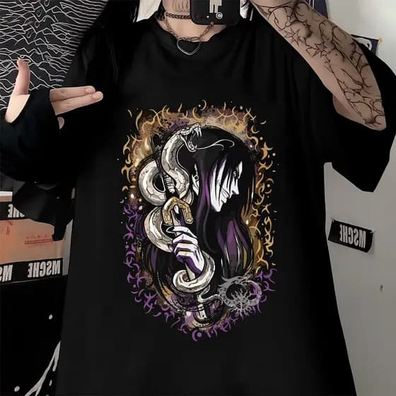 Camiseta Oversized Anime Naruto Orochimaru Lançamento Estampado 100% Algodão Unissex