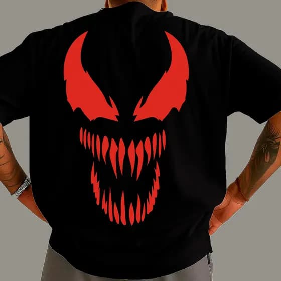 Camisa Camiseta Blusa Oversized Venom 100% Algodão Confortável Academia