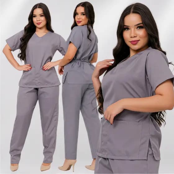 Conjunto Pijama Cirurgico Scrubs Feminino Uniforme Privativo Premium Confortavel