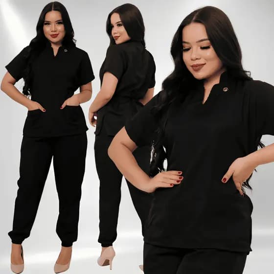 Conjunto Pijama Cirurgico Feminino Scrub Gabardine Gold Confortavel Roupa Hospitalar Privativa