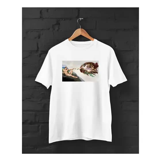 Camisa Camiseta Arte Quadro A Criacao De Adao