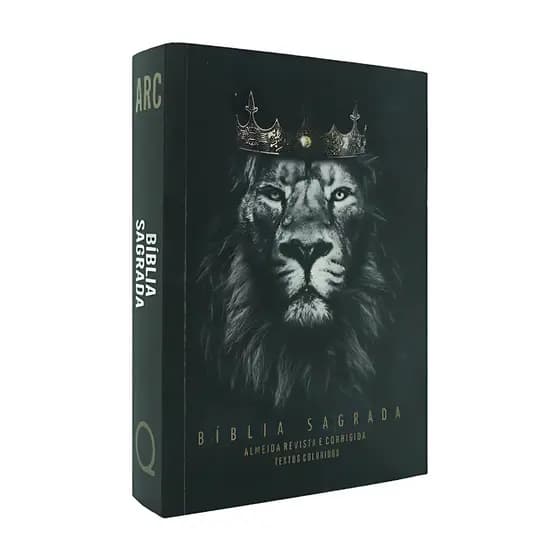 Bíblia Sagrada ARC Econômica Letra Média Brochura Leão Rei Dos Reis