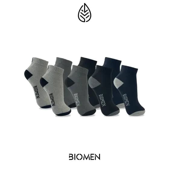 Kit com 12 Pares, 6 ou 3 pares de Meia Cano Curto Soquete Unissex Cores Sortidas BIOMEN