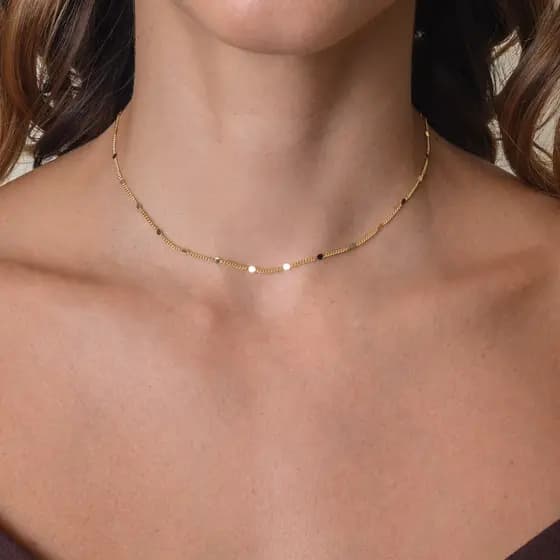 Choker Chapinhas com Banho em Ouro 18k
