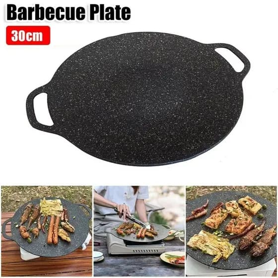 Churrasqueira Redonda Antiaderente Bandeja Para Churrasco Adequada Fogões Domésticos Ao Ar Livre