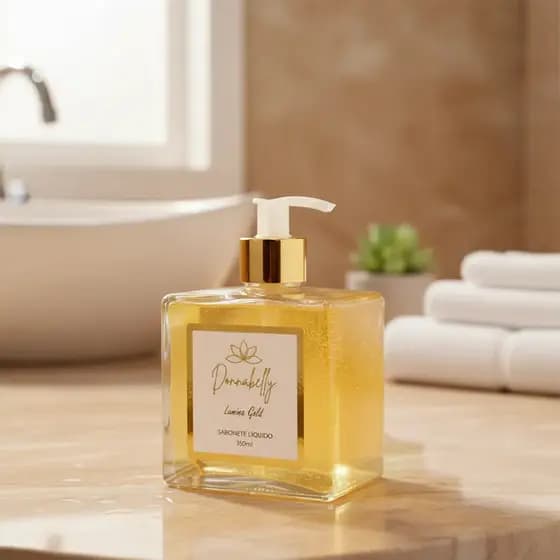 Sabonete Líquido Donnabelly TANGERINA SWEET Lumina Gold 350ml-evoca frescor vibrante e sofisticação