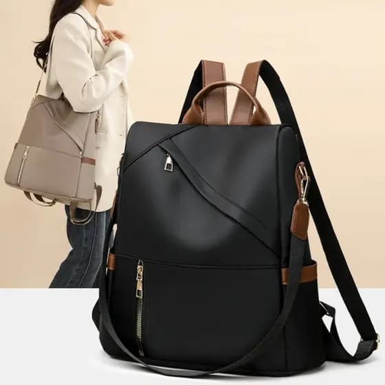 Bolsa Feminina Alça Transversal Casual AntiFurto Mochila Média Resistente Reforçada Mochilinha Socia