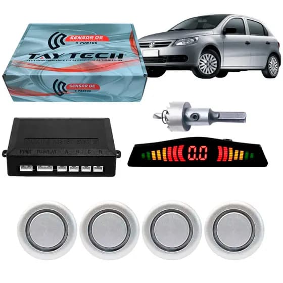 Sensor De Re Estacionamento 4 Pontos Completo Vw Gol G5 G6 G7 G8