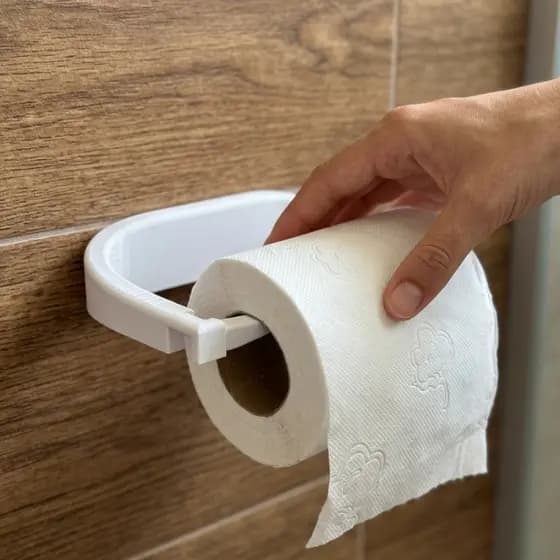 Suporte Papel Higiênico - Banheiro - Facilita a Troca - Fácil de Instalar - Sem Furos