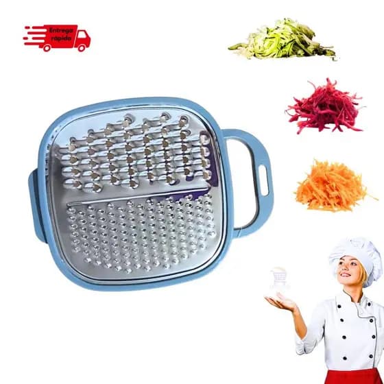 Ralador Inox Com Pote Coletor Para Queijo E Legumes