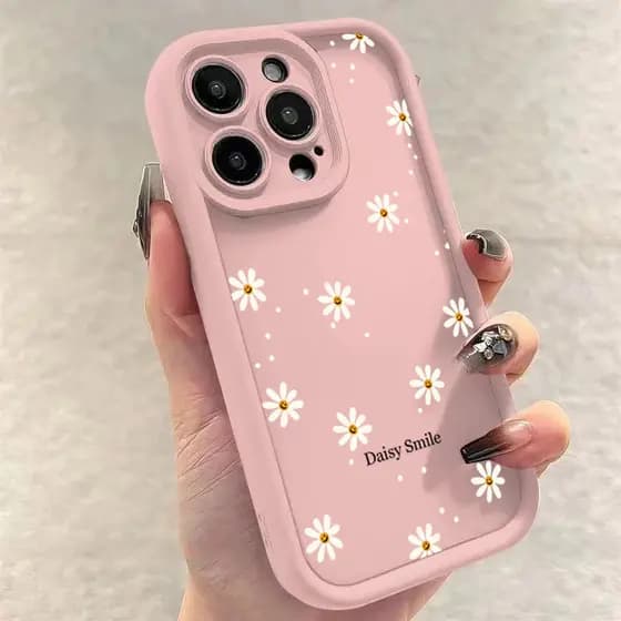 Pequena flor adorável Capinha Capa Samsung A14 A15 A54 A55 A05S A16 A07 A17 S22 S23 S25 FE Ultrac Silicone Anti-impacto