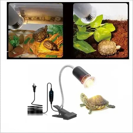 Aquecedor para Aquário com Lâmpada de Aquecimento para Répteis Inclui 2 Lâmpadas 25W75W 110V/220V