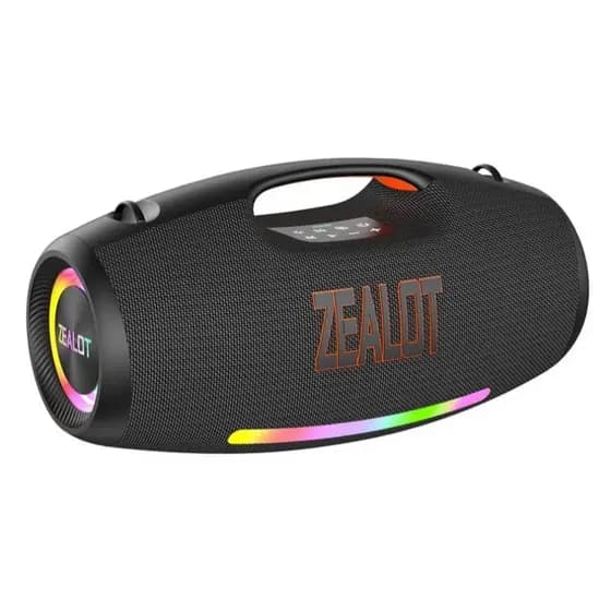 Caixa de Som ZEALOT-S89 Boombox 3, Bluetooth5.3, 250W À Prova D'água Ipx6 + Brinde Carregador Turbo 40W