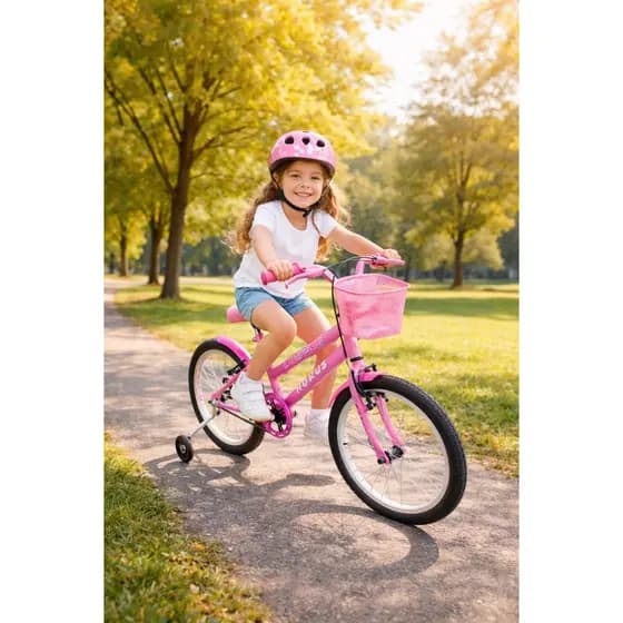 Bicicleta Infantil Aro 20 Feminina Aro Aero Com Rodinhas