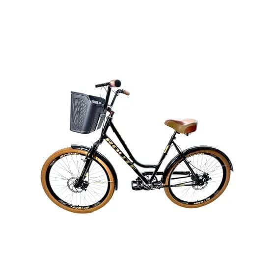 Bicicleta Retrô Vintage Aro 26 com Freio a Disco e Suspensão - Sem Marcha