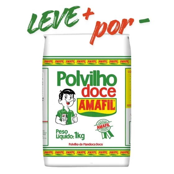 Polvilho Mandioca Doce Amafil 1kg Tradicional