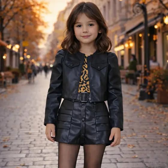 Jaqueta Feminina Infantil Courino Outono Inverno Estilosa - Moda Country