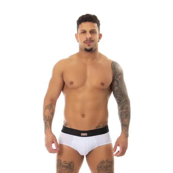 Cueca Slip Masculina Adulto de Algodão Premium