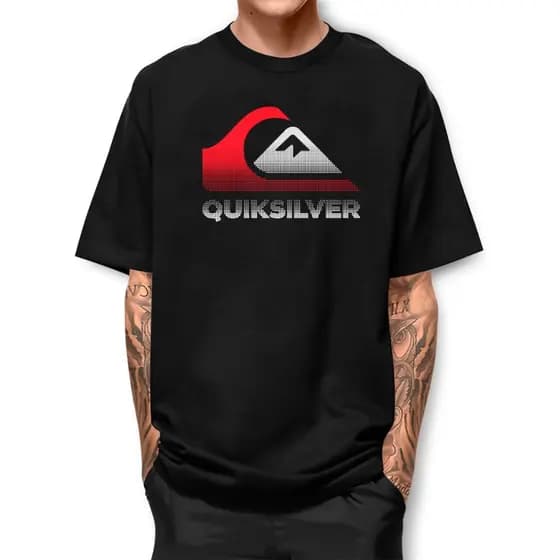 Camiseta Quiksilver Pontilhado Camisa Estampada Street 100% Algodão