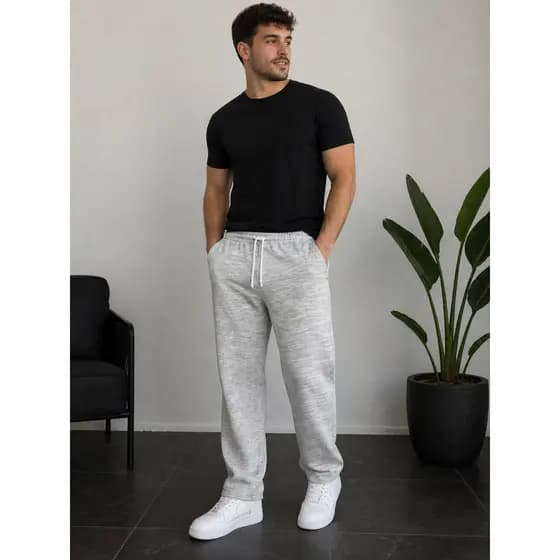 KIT 2 Calças De Moletom FINO Adulto Elegante Para Dias Quentes e Frios