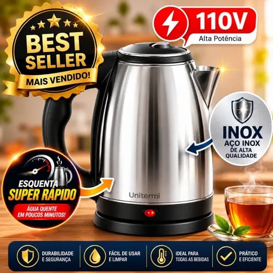 Chaleira Elétrica 1,8L 1200W Unitermi Atacama