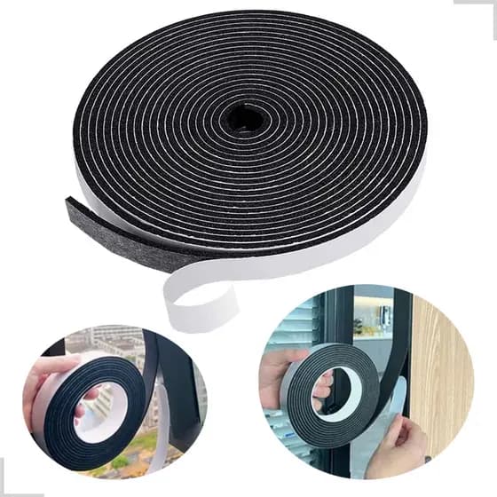 Fita Vedação Veda Portas Janelas Anti Ruído 4mm 10 Metros Adesiva Frestas Pó Poeira Insetos Fogão