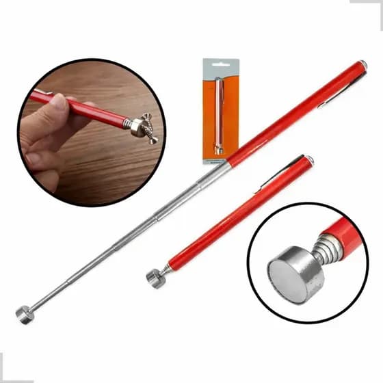 Caneta Antena Pegador Metal Imã Telescópico Magnético 61 Cm Objeto Pescador Haste Extensível Oficina