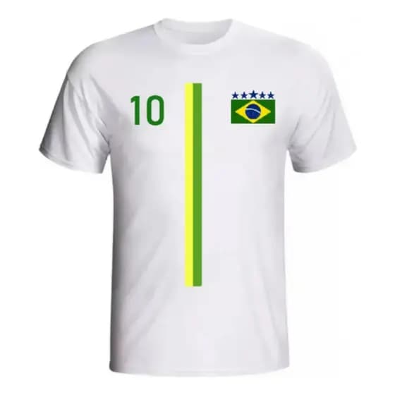 Camisa Brasil Infantil adulto Verde Amarelo Com Nome Personalizado