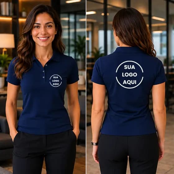 Camisa Gola Polo Fardamento Uniforme Empresarial de Alta Qualidade Personalize com Sua Logo