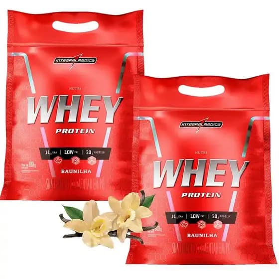 Combo 2x Nutri Whey Protein Integralmédica 900g cada