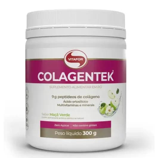 Colágeno Hidrolisado Colagentek Vitafor 300g Maçã verde