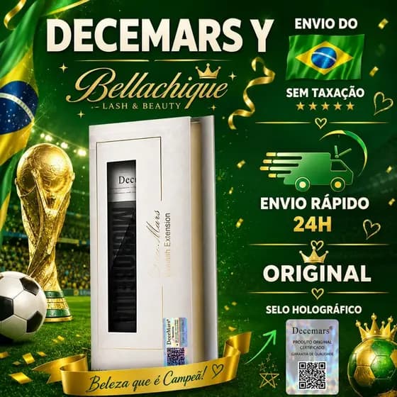 Cílios Decemars Y Original com Selo Volume Brasileiro YY Extensão De Cilios ENVIO IMEDIATO