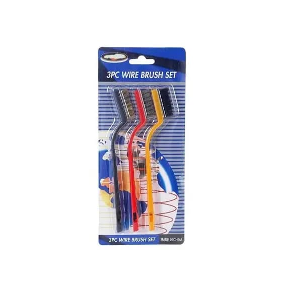 Kit 3 Escovas de Aço Remove Ferrugem Limpeza Profunda Multiuso