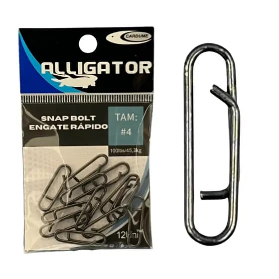 Snap Bolt Alligator Pesca Isca Artificial Aço Inox engate rápido Pescaria em Pesqueiros Rios Lagos tamanhos varia dos