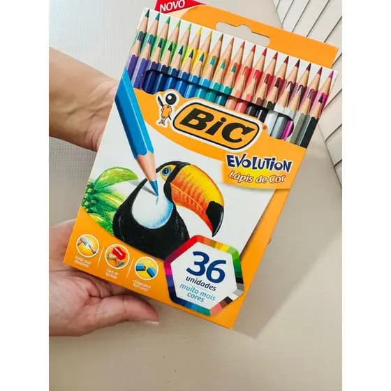 Lápis De Cor Bic Evolution 36 Cores Sextavado