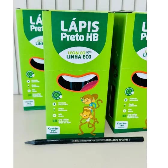 Lápis Preto Hb De Escrever Caixa 144 Unidades Linha Eco Leo Leo