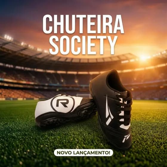 Chuteira Society Infantil Reforçada E Leve (26 Ao 33) | Sola Emborrachada