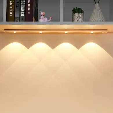 Ultra fino diodo emissor de luz 30/40/60cm armário lâmpada pir sensor de movimento sem fio usb recarregável luz