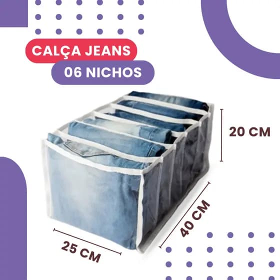 Kits Organizadores de Calça Jeans, Moletons, Toalhas, Casacos e Peças Volumosas.